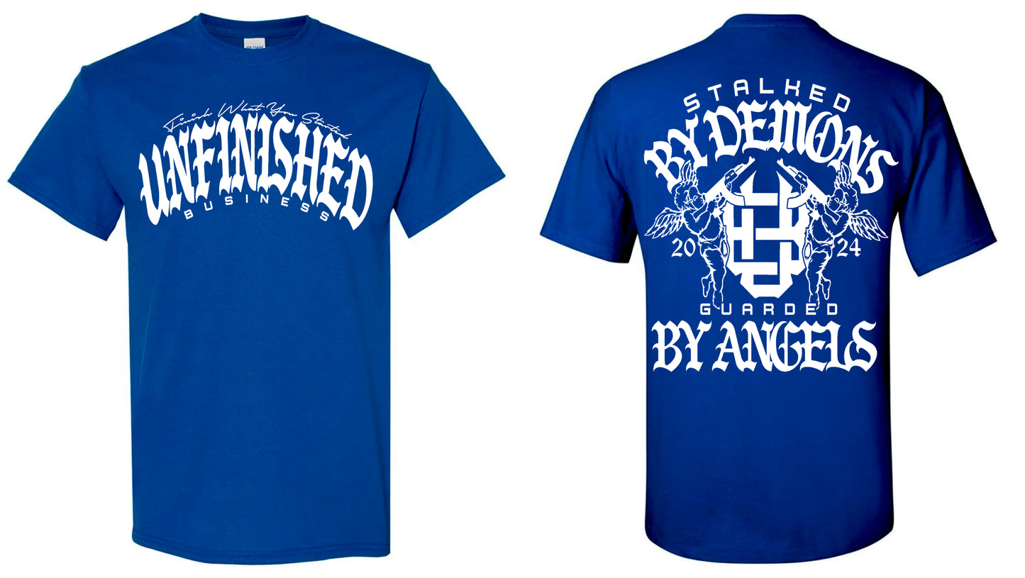 Guarded By Angels (Royal Blue/White)