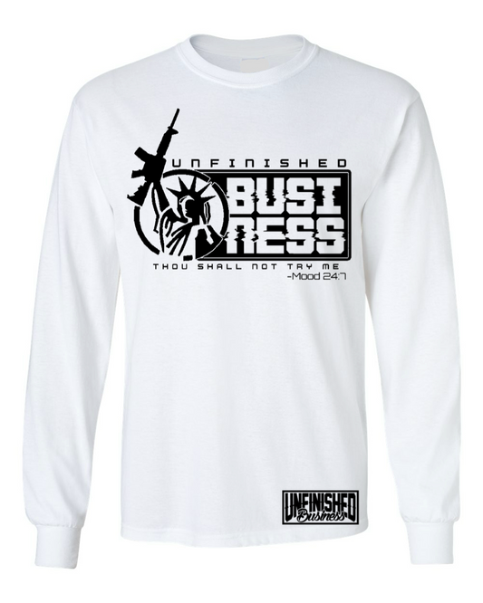 Thou Shall Not Try Me (White Long-Sleeve)