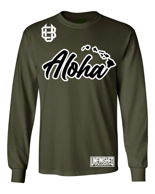 Aloha Collective (Army Green Long-Sleeve)