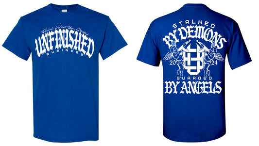 Guarded By Angels (Royal Blue/White)